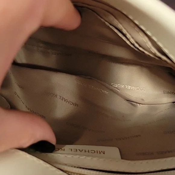 Michael Kors Black Cream Checkered Crossbody Satchel - Picture 6 of 8